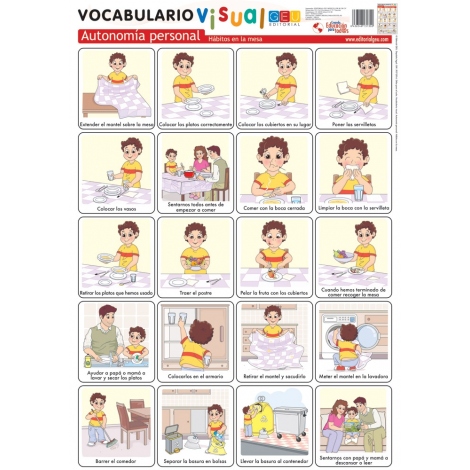 Láminas de vocabulario visual: Autonomía personal · Carpeta