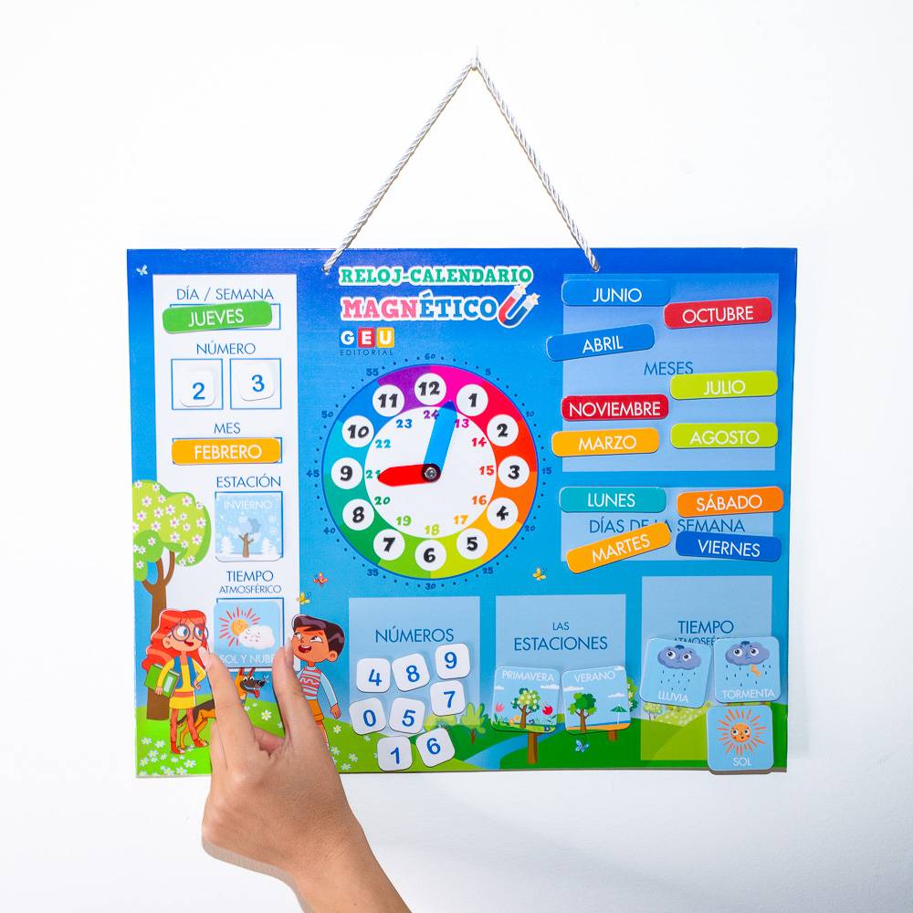 Reloj - Calendario Para Niños Magnético Editorial GEU