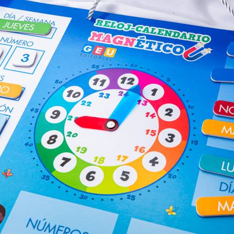 Reloj - Calendario Para Niños Magnético Editorial GEU