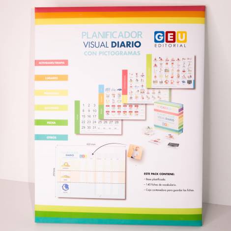 Calendario visual para niños con pictogramas autismo en español
