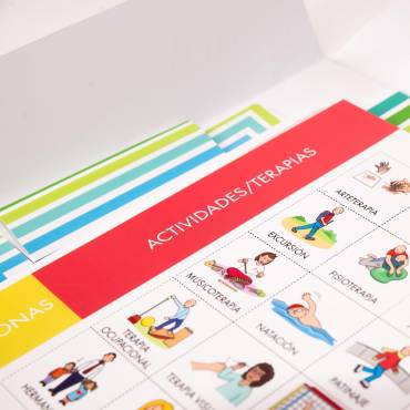 Calendario visual para niños con pictogramas autismo en español