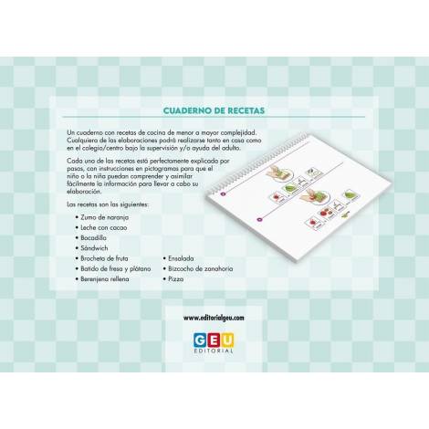 Mis recetas de cocina con pictogramas