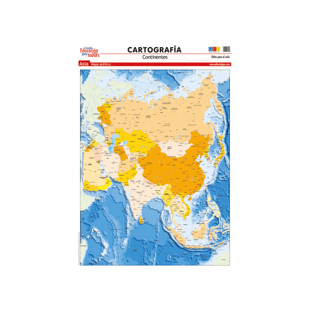 Mapa de Asia. Político